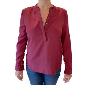 Jayee long sleeve v-neck blouse